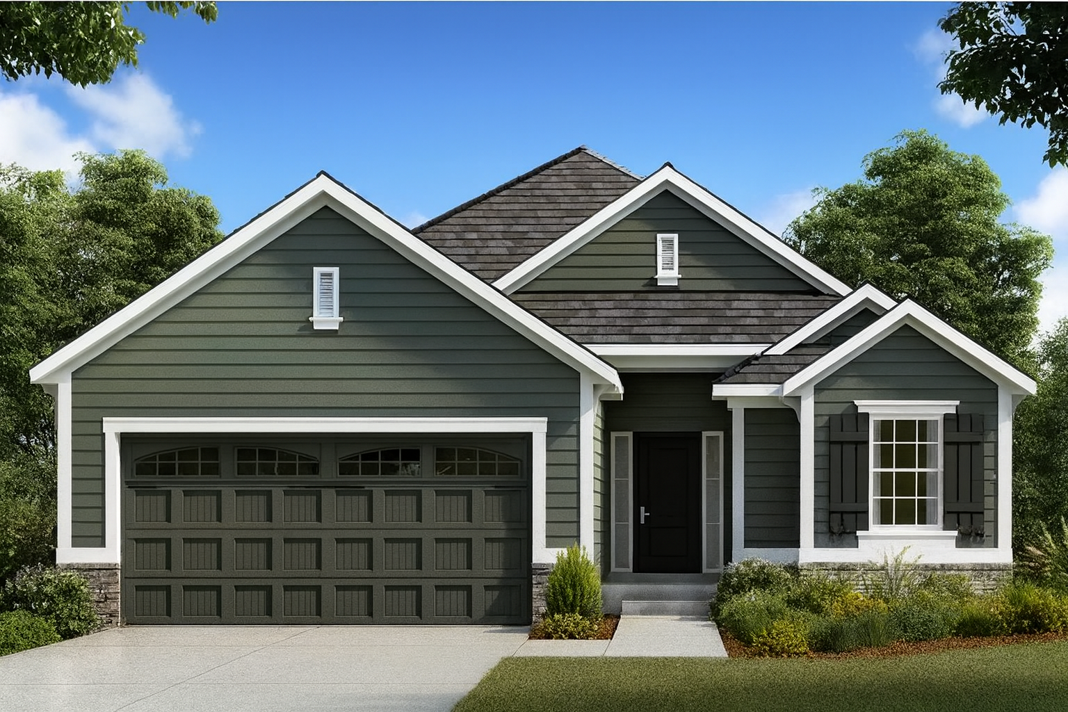 A modern architectural building exterior at dusk.